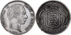 World Coins - Denmark, 2 Kroner, 1876, Copenhagen, Silver, , KM:1235.2