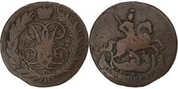 World Coins - Russia, 2 Kopeks, Elizabeth, 1757, Ekaterinbourg, Copper,