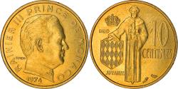 World Coins - Coin, Monaco, Rainier III, 10 Centimes, 1974, , Aluminum-Bronze, KM:142