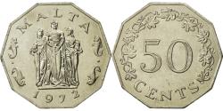 World Coins - Coin, Malta, 50 Cents, 1972, British Royal Mint, , Copper-nickel, KM:12