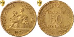 World Coins - Coin, France, Chambre de commerce, 50 Centimes, 1928, Paris, PCGS, MS64,
