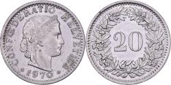 World Coins - Switzerland, 20 Rappen, 1970, Bern, Copper-nickel, , KM:29a
