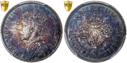 World Coins - Mauritius, George V, 1/4 Rupee, 1936, London, Silver, PCGS, , KM:15