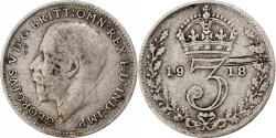 World Coins - Great Britain, George V, 3 Pence, 1918, , Silver, KM:813