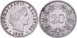 World Coins - Switzerland, 20 Rappen, 1933, Bern, Nickel, , KM:29