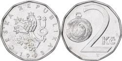 World Coins - Czech Republic, 2 Koruny, 1993, Nickel plated steel, , KM:9