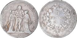 World Coins - Coin, France, Union et Force, 5 Francs, AN 5, Paris, Double struck,
