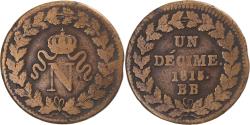 World Coins - Coin, France, Napoleon I, Decime, 1815, Strasbourg, , Bronze, KM:700