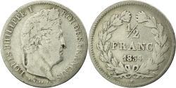World Coins - Coin, France, Louis-Philippe, 1/2 Franc, 1834, Paris, , Silver