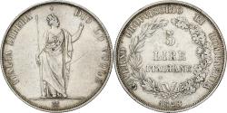 World Coins - Kingdom of Lombardy, Provisional government, 5 Lire, 1848, Milan, Silver