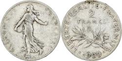 World Coins - France, 2 Francs, Semeuse, 1900, Paris, Silver, , KM:845.1