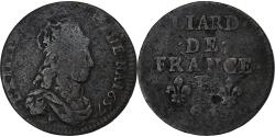 World Coins - France, Louis XIV, Liard de France, 1657, Meung-sur-Loire, Copper,