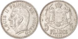 World Coins - Coin, Monaco, Louis II, 5 Francs, 1945, , Aluminum, KM:122