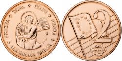 World Coins - Serbia, 2 Euro Cent, Fantasy euro patterns, Essai-Trial, 2004, Copper Plated