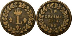 World Coins - Coin, France, Louis XVIII, Decime, 1815, Strasbourg, , Bronze