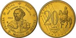World Coins - Malta, 20 Euro Cent, PRUEBA-TRIAL ESSAI., 2003, Cupro-aluminium-nickel,