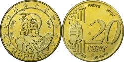 World Coins - Hungary, 20 Euro Cent, Essai-Trial, Brass,
