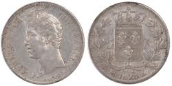 World Coins - Coin, France, Charles X, 5 Francs, 1828, Bordeaux, , Silver, KM:728.7