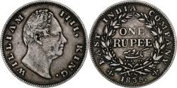 World Coins - East India Company, William IV, 1 Rupee, 1835, Calcutta, Silver,