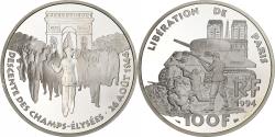 World Coins - France, 100 Francs, Libération de Paris, 1994, Paris, Silver,