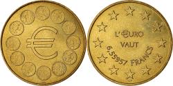 World Coins - France, Token, SEDAO L'€URO VAUT 6,55957 FRANCS, 1998, MDP,
