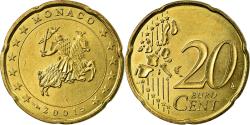 World Coins - Monaco, 20 Euro Cent, 2001, , Brass, KM:171