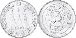 World Coins - Coin, San Marino, 2 Lire, 1975, , Aluminum, KM:41