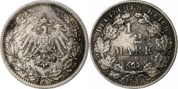 World Coins - Coin, GERMANY - EMPIRE, 1/2 Mark, 1918, Berlin, MS(63), Silver, KM:17