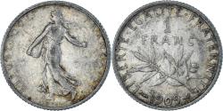 World Coins - Coin, France, Semeuse, Franc, 1909, Paris, , Silver, KM:844.1