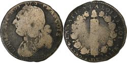 World Coins - France, Louis XVI, 12 Deniers, 1792 / AN 4, Paris, Métal de cloche,