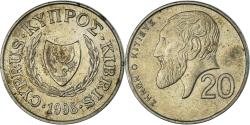 World Coins - Coin, Cyprus, 20 Cents, 1998