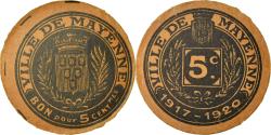 World Coins - Coin, France, Ville de Mayenne, Mayenne, 5 Centimes, 1917-20,