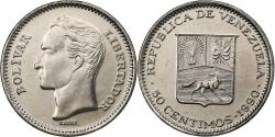World Coins - Venezuela, 50 Centimos, 1990, Nickel Clad Steel,