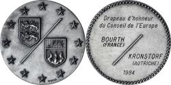 World Coins - France, Medal, Drapeau d'Honneur du Conseil de l'Europe, Politics, 1984, Vona