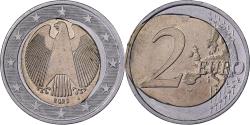 World Coins - Germany, 2 Euro, error misaligned core, 2020, Hamburg, Bi-Metallic,