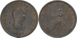World Coins - Great Britain, George III, 1/2 Penny, 1807, , Copper, KM:662
