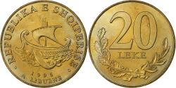 World Coins - Albania, 20 Leke, 1996, Aluminum-Bronze, , KM:78