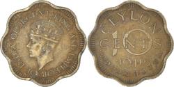 World Coins - Ceylon, 10 Cents, 1944