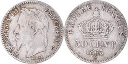 World Coins - Coin, France, Napoleon III, 50 Centimes, 1865, Paris, , Silver