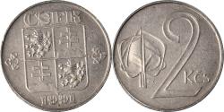 World Coins - Coin, Czechoslovakia, 2 Koruny, 1991