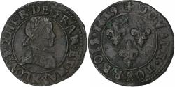 World Coins - France, Louis XIII, Double Tournois, 1619, Bordeaux, Copper, , CGKL:276