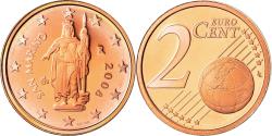 World Coins - San Marino, 2 Euro Cent, 2008, Proof, , Copper Plated Steel, KM:441