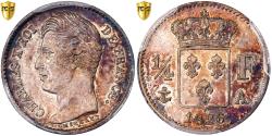 World Coins - France, Charles X, 1/4 Franc, 1826, Paris, Silver, PCGS, AU(55-58), Gadoury:353