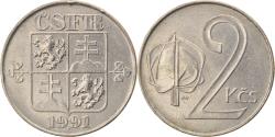World Coins - Coin, Czechoslovakia, 2 Koruny, 1991, , Copper-nickel, KM:148