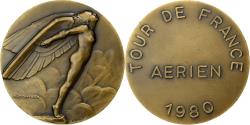 World Coins - France, Medal, Tour de France Aérien, 1980, Bronze, Contaux,