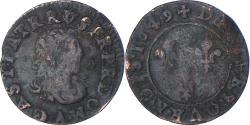 World Coins - France, Gaston d'Orléans, Denier Tournois, Denier Tournois, 1649, Trévoux