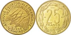 World Coins - Coin, Cameroon, 25 Francs, 1958, Paris, , Aluminum-Bronze, KM:E9