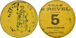 World Coins - Coin, France, Ville de Revel, Guerre 1914, Revel, 5 Centimes,