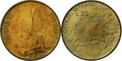 World Coins - Vatican, Paul VI, 20 Lire, 1966 - Anno IV, Rome, Aluminum-Bronze, , KM:88