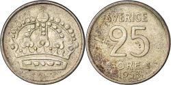 World Coins - Coin, Sweden, 25 Öre, 1953